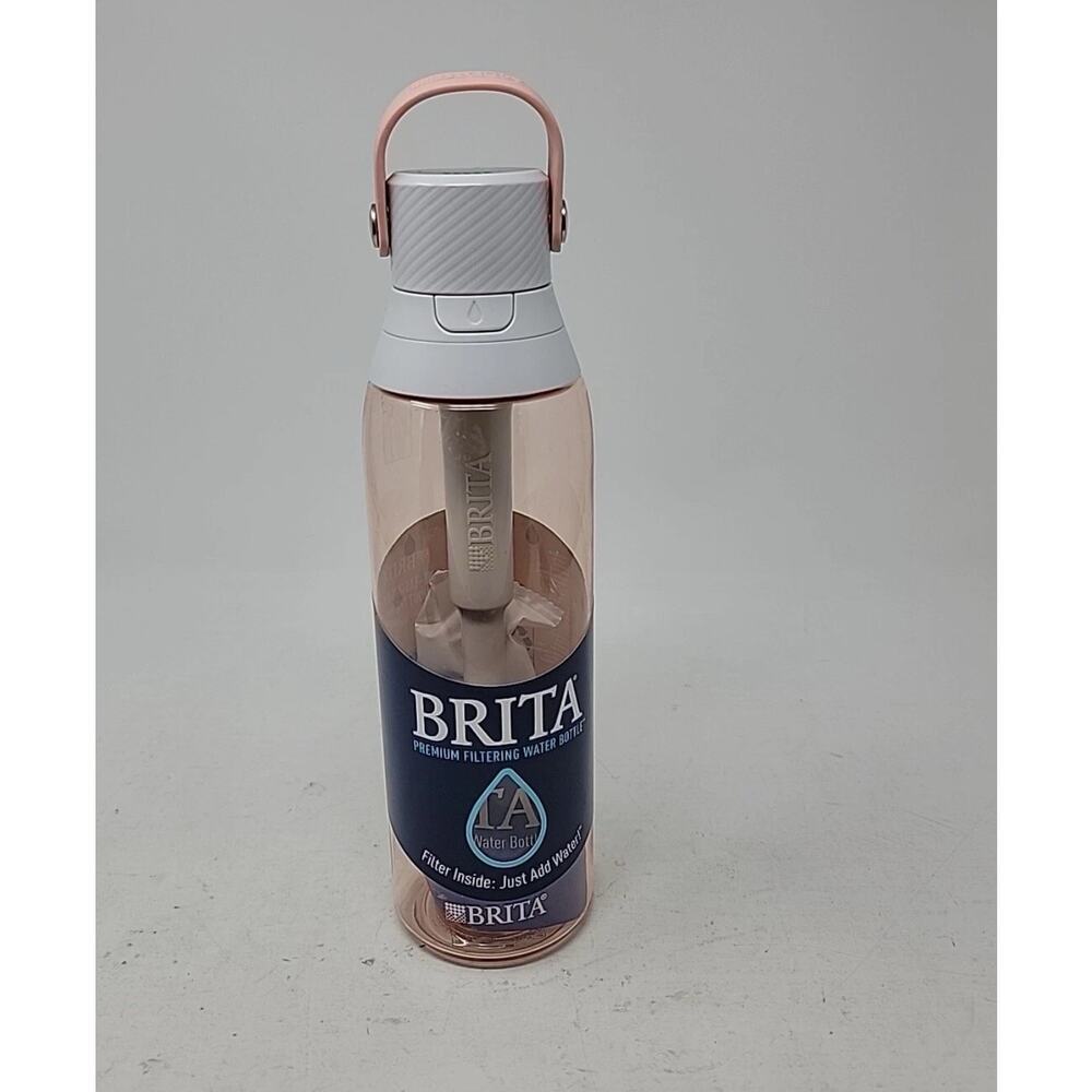 BRITA Blush Pink 26oz Premium Filtering Water Bottle with Filter Inside New